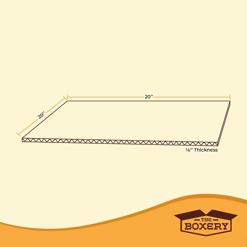 The Boxery أوراق كرتون مضلع 20''x20” - (1/8” سمك) | 100 ورقة | وسائد إدخال، بني، دعم إطار، مشاريع DIY، فنون وحرف، فواصل، شحن، حماية التعبئة - Image 3
